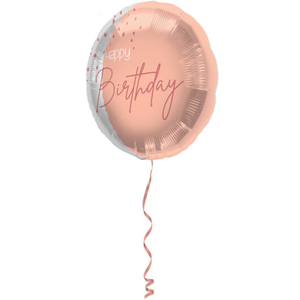 Feestbazaar Folieballon 'happy Birthday' Lush Blush - 45cm