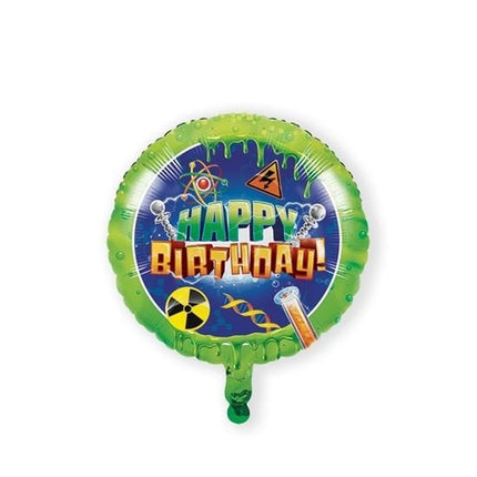 Feestbazaar Folieballon Happy Birthday Mad Scientist (46cm)