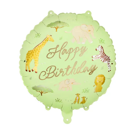 Feestbazaar Folieballon Happy Birthday Safari