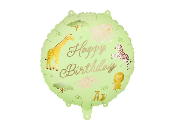 Feestbazaar Folieballon Happy Birthday Safari