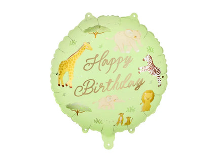 Feestbazaar Folieballon Happy Birthday Safari
