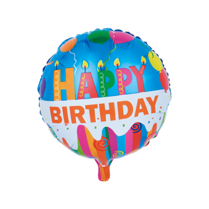 Feestbazaar Folieballon Happy Birthday Taart (46cm)
