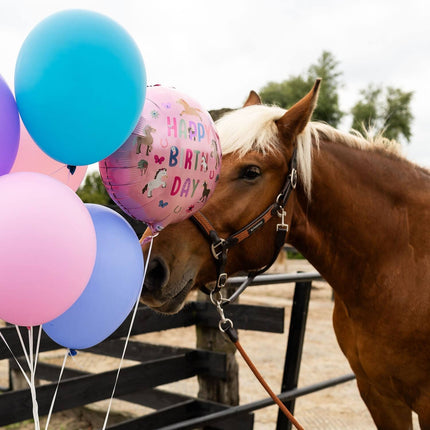 Feestbazaar Folieballon Happy Horses Roze (45cm)