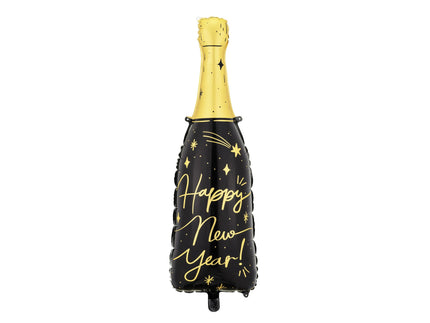 Feestbazaar Folieballon Happy New Year Champagne Fles (27x88cm)