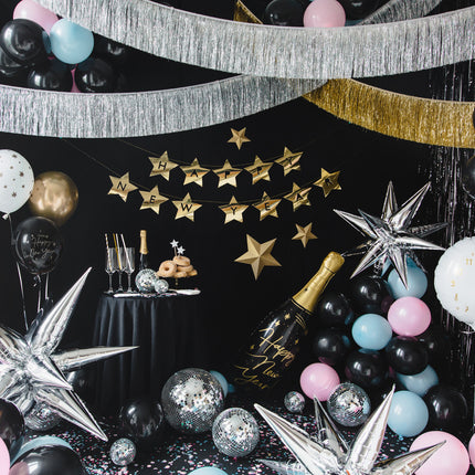 Feestbazaar Folieballon Happy New Year Champagne Fles (27x88cm)