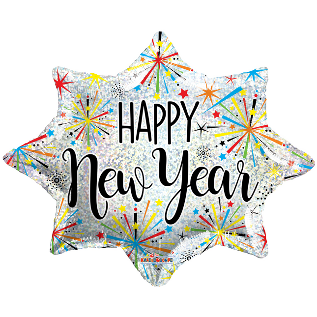 Feestbazaar Folieballon Happy New Year Explosion (45cm)