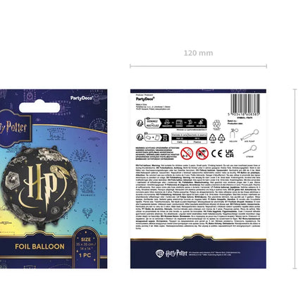 Feestbazaar Folieballon Harry Potter Zwart Magische Illustraties