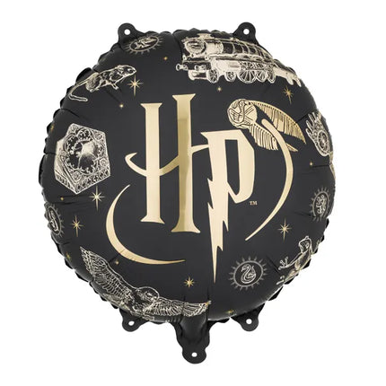 Feestbazaar Folieballon Harry Potter Zwart Magische Illustraties