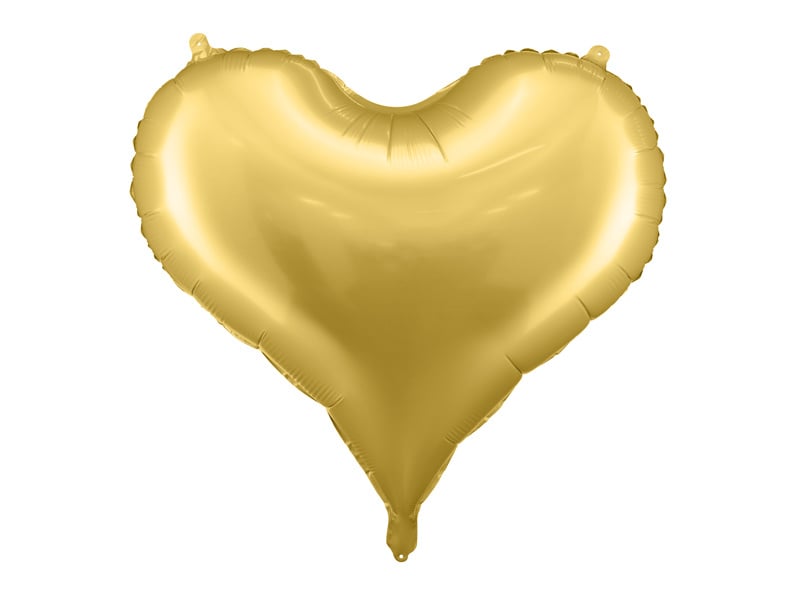 Feestbazaar Folieballon Hart Goud Satijn (75x64,5cm)