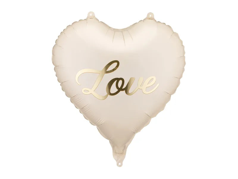 Feestbazaar Folieballon Hart Love Elegant (45cm)