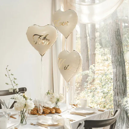 Feestbazaar Folieballon Hart Love Elegant (45cm)