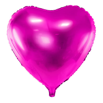 Feestbazaar Folieballon Hart Metallic Hard Roze (45cm)