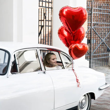 Feestbazaar Folieballon hart rood - 45 cm