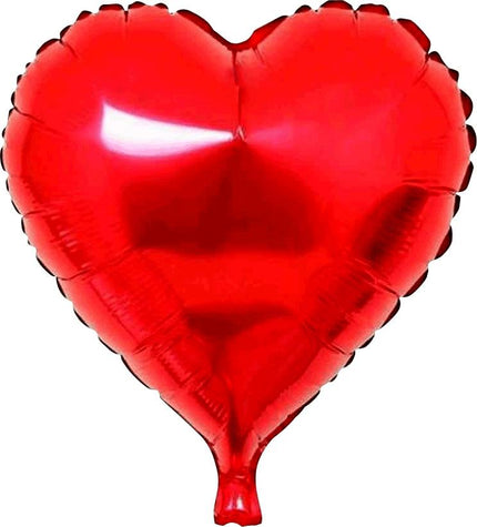 Feestbazaar Folieballon hart rood - 45 cm