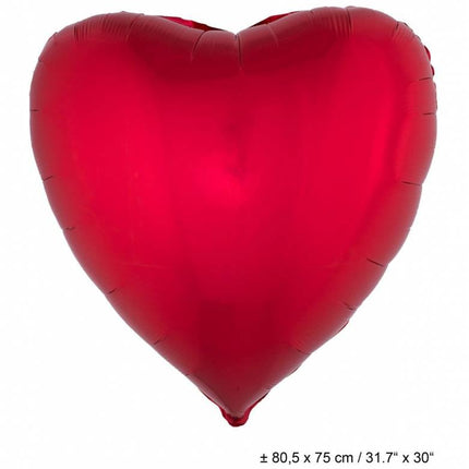 Feestbazaar Folieballon Hart rood 80cm