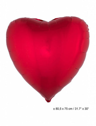 Feestbazaar Folieballon Hart rood 80cm