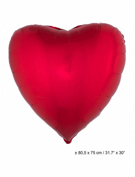Feestbazaar Folieballon Hart rood 80cm