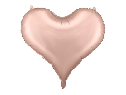 Feestbazaar Folieballon Hart Rosé Goud Satijn (75x64,5cm)