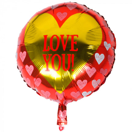 Feestbazaar Folieballon Hartje 'Love You' (45cm)