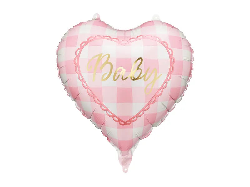 Feestbazaar Folieballon Hartvorm 'Baby' Lichtroze