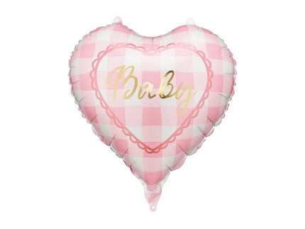 Feestbazaar Folieballon Hartvorm 'Baby' Lichtroze