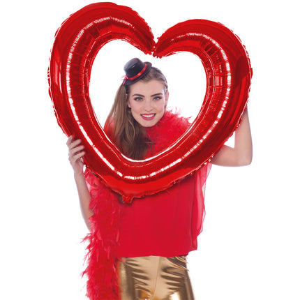 Feestbazaar Folieballon Hartvormige Fotolijst Rood