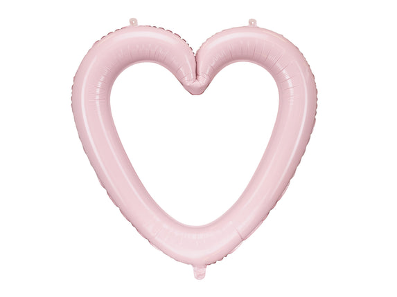 Feestbazaar Folieballon Hartvormige Frame Licht Roze (73x72cm)