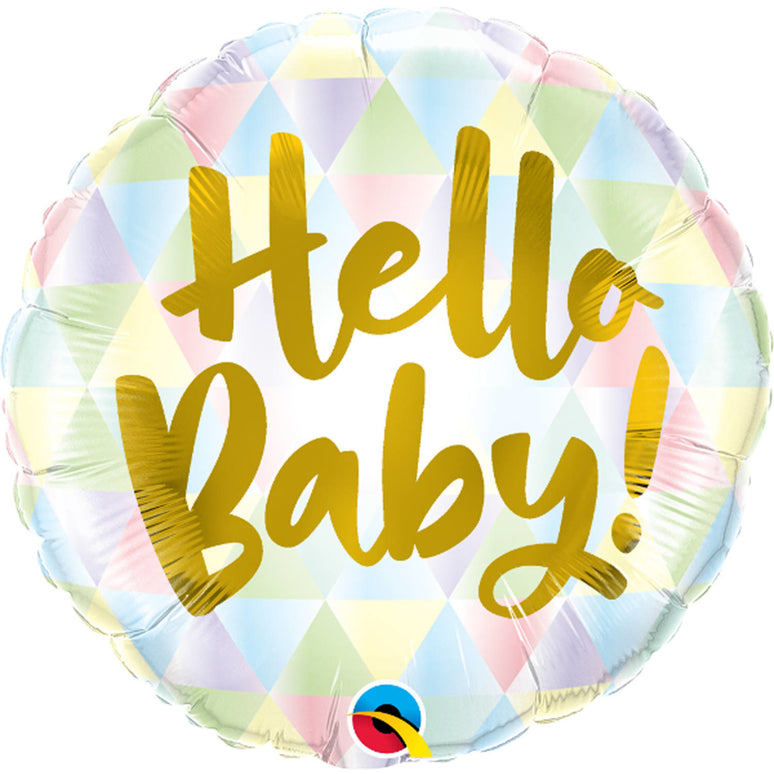 Feestbazaar Folieballon Hello Baby - 45 cm
