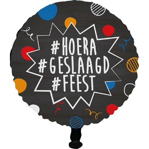 Feestbazaar Folieballon Hoera Geslaagd Feest 45cm