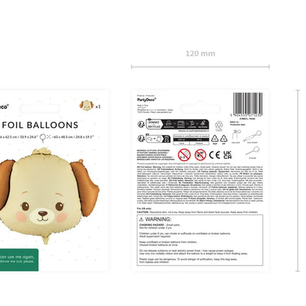 Feestbazaar Folieballon Hondje (63x48,5cm)