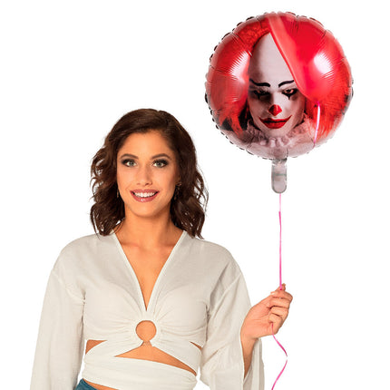 Feestbazaar Folieballon Horror Clown Halloween (45cm)