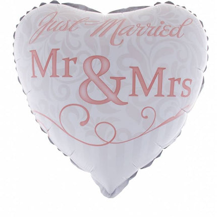 Feestbazaar Folieballon Huwelijk Mr & Mrs 46cm