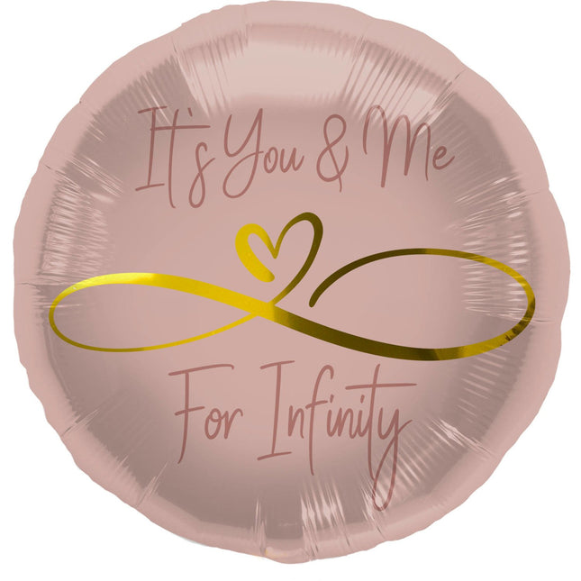 Feestbazaar Folieballon Infinity Love Roze (45cm)