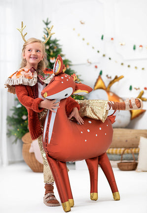 Feestbazaar Folieballon Kerst Rendier (80x105cm)