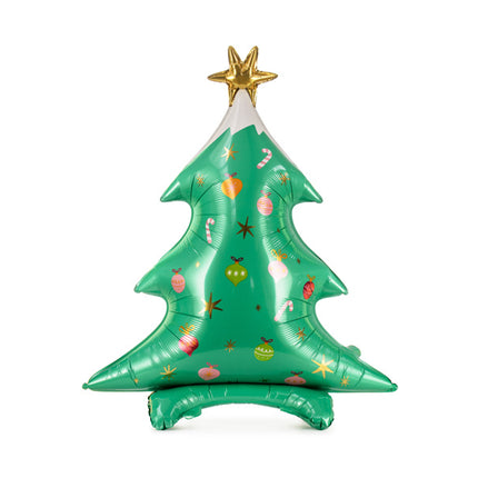 Feestbazaar Folieballon Kerstboom Staand (78x94cm)