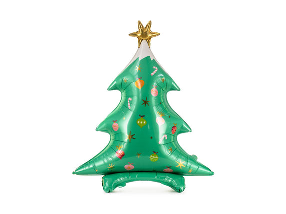 Feestbazaar Folieballon Kerstboom Staand (78x94cm)