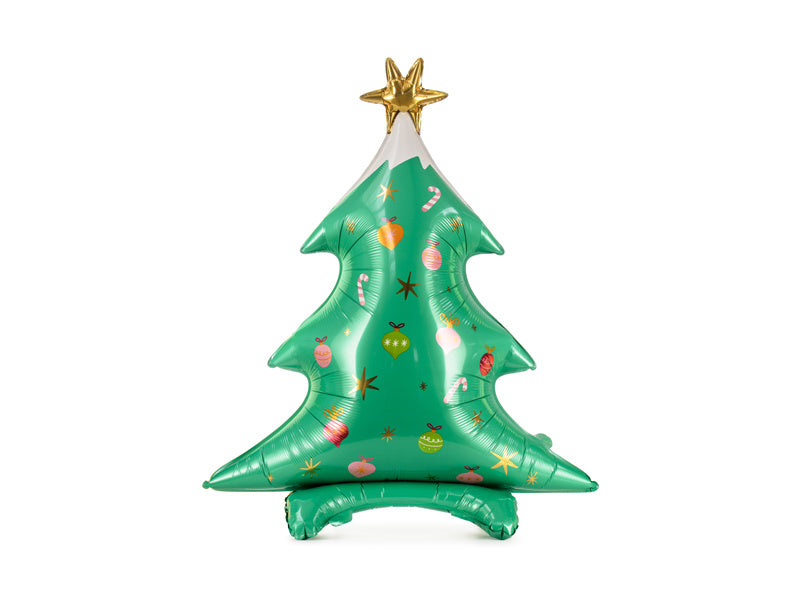 Feestbazaar Folieballon Kerstboom Staand (78x94cm)