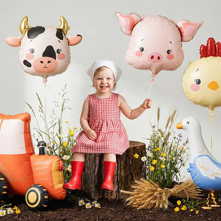 Feestbazaar Folieballon Koe Goud 57x47 cm