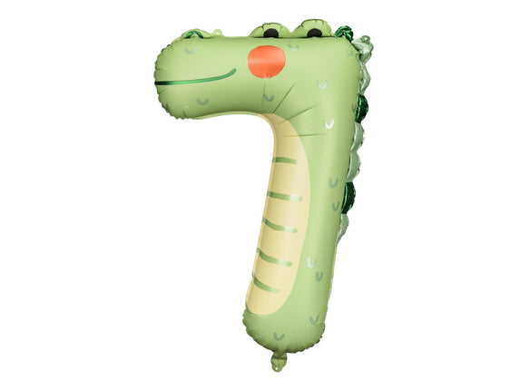 Feestbazaar Folieballon Krokodil Cijfer 7 (81cm)