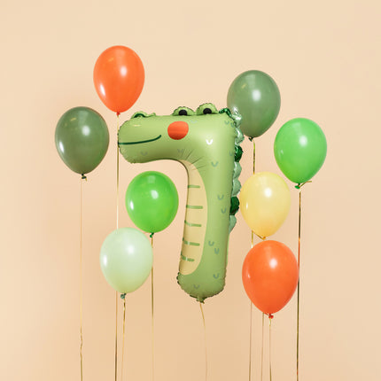 Feestbazaar Folieballon Krokodil Cijfer 7 (81cm)
