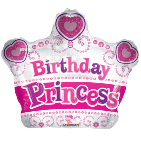 Feestbazaar Folieballon Kroon 'Birthday Princess' (45cm)