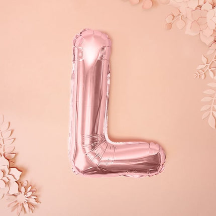 Feestbazaar Folieballon L Rose Goud 35 cm