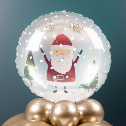 Feestbazaar Folieballon 'Let it snow' Holly Jolly (45cm)