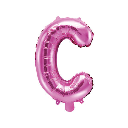 Feestbazaar Folieballon Letter 'C' Donker Roze - 35cm