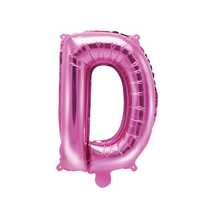 Feestbazaar Folieballon Letter 'D' Donker Roze - 35cm