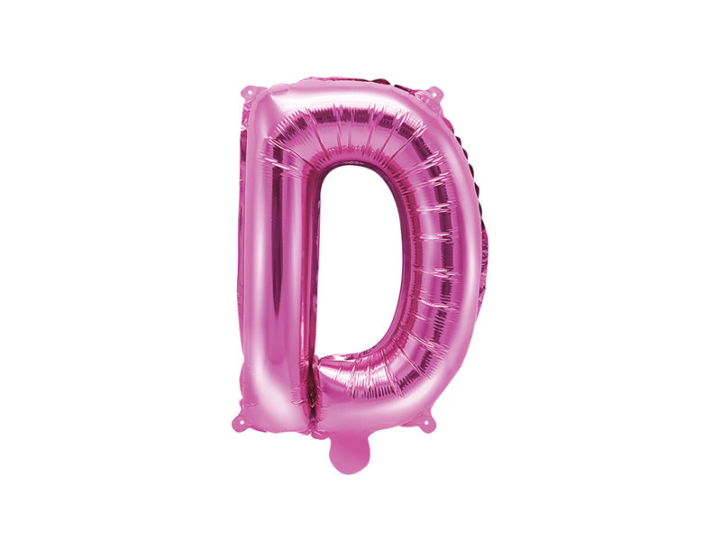 Feestbazaar Folieballon Letter 'D' Donker Roze - 35cm