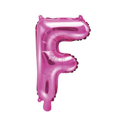 Feestbazaar Folieballon Letter 'F' Donker Roze - 35cm
