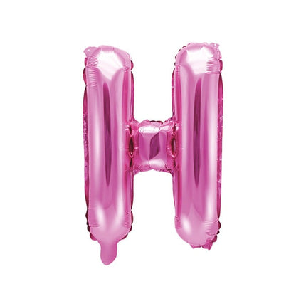 Feestbazaar Folieballon Letter 'H' Donker Roze - 35cm