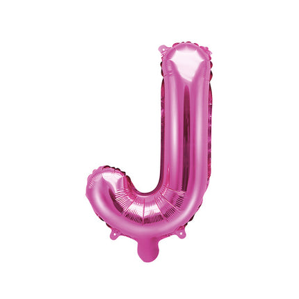 Feestbazaar Folieballon Letter 'J' Donker Roze - 35cm