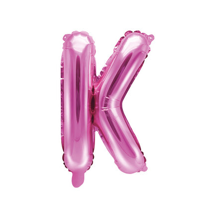 Feestbazaar Folieballon Letter 'K' Donker Roze - 35cm